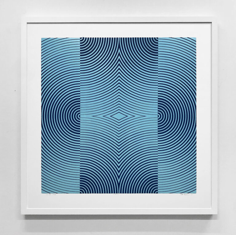 'A' Polarity, Woodblock prints tiled on paper, Varied Edition of 25, 40 x 40 inches (48x48 framed)