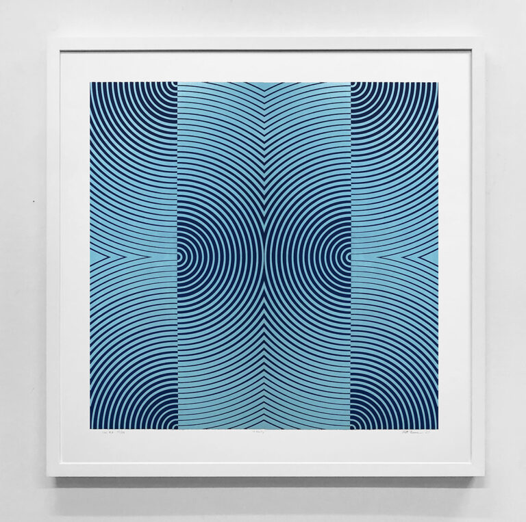 'B' Polarity,  Woodblock prints tiled on paper, Varied Edition of 25, 40 x 40 inches (48x48 framed)