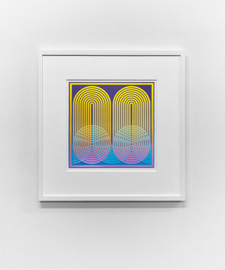 'Coils 2' Woodblock print on paper, Edition of 30, 16 x 16 inches (23 x 23 framed)