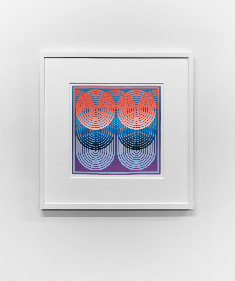 'Coils 6' Woodblock print on paper, Edition of 11, 16 x 16 inches (23 x 23 framed)